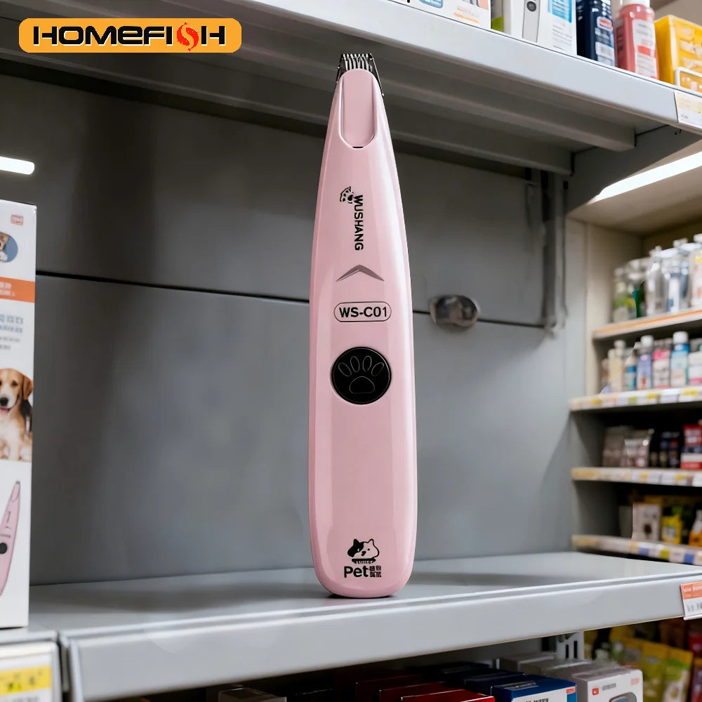 Electric Grooming Trimmer for Dogs Waterproof Designed for Trimming Paw Hair Low-Noise Suitable Forshaving the Face Paws Ears H