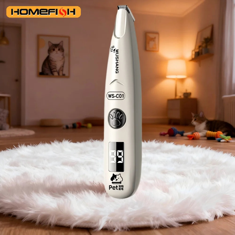 Electric Grooming Trimmer for Dogs Waterproof Designed for Trimming Paw Hair Low-Noise Suitable Forshaving the Face Paws Ears H