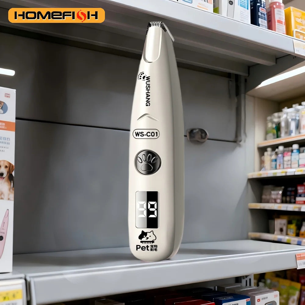 Electric Grooming Trimmer for Dogs Waterproof Designed for Trimming Paw Hair Low-Noise Suitable Forshaving the Face Paws Ears H