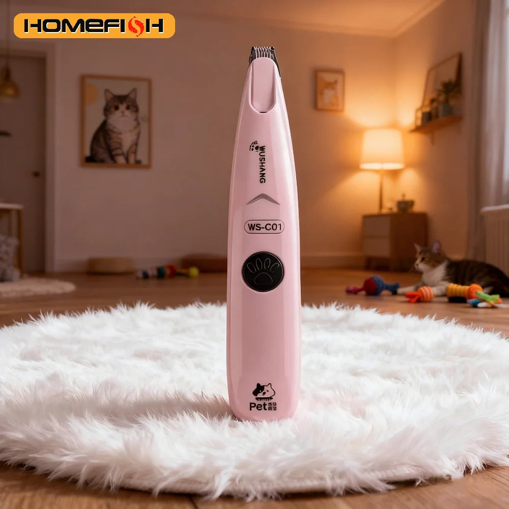 Electric Grooming Trimmer for Dogs Waterproof Designed for Trimming Paw Hair Low-Noise Suitable Forshaving the Face Paws Ears H